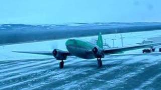 Buffalo Airways C46 CFAVO taxiing [upl. by Ennairrac]