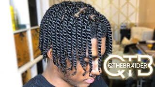 QTHEBRAIDER HOW TO Double Strand Twist Male Edition [upl. by Euell]