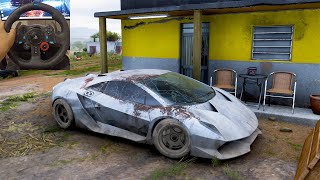 Rebuilding Lamborghini Sesto Elemento 2011  Forza Horizon 5  Logitech G29 Gameplay [upl. by Grady]