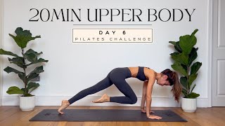 20MIN abs arms amp back pilates workout  DAY 67DAY PILATES CHALLENGE  no equipment  LIDIAVMERA [upl. by Enogitna]