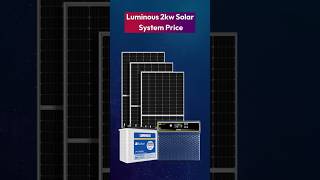 Luminous 2kw solar system for home price in india solarpower luminoussolar solar solartech [upl. by Am]