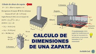 DIMENSIONES DE UNA ZAPATA AISLADA [upl. by Patric]