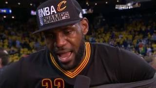 NBA Champs Cavs Celebration LBJ Postgame and Trophy Presentation [upl. by Klarika]