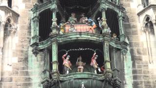 Munichs famous Glockenspiel Marienplatz HD [upl. by Sucramad601]