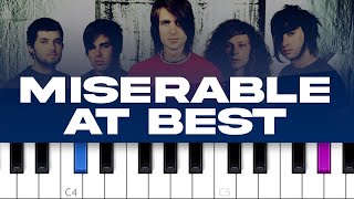 Mayday Parade  Miserable at Best piano tutorial [upl. by Mayram]