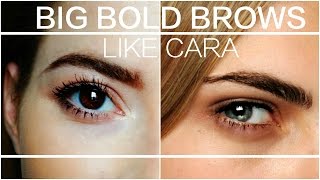 DICKE AUGENBRAUEN WIE CARA DELEVIGNE – SCHMINKTUTORIAL [upl. by Evangeline]