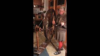 Folklife From Home Martha Owen  spinning wool [upl. by Adnilram433]