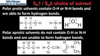 201 Choice of solvent for SN1 and SN2 reactions HL [upl. by Fen251]