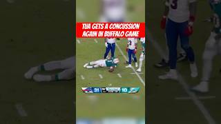 Tua Suffers Another Concussion in Buffalo Game – Hard Hit by Damar Hamlin shorts short [upl. by Haney472]