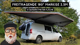 Freitragende 180° Markise mit 25m Länge  von OLC Adventure [upl. by Adnauqal572]