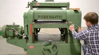 Powermatic Heavy Duty Model 225 24quot Wood Planer 15HP [upl. by Mainis]