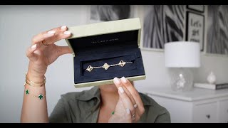 VCA Van Cleef amp Arpels 5 Motif Vintage Alhambra Guilloché Bracelet Unboxing [upl. by Yatnahs]