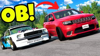 Using WEIRD Cars to For Police Chases with OB in BeamNG Drive Mods [upl. by Yoho]