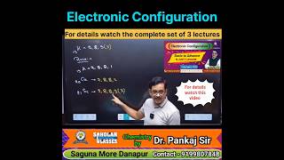 Electronic configuration shorts ytshortsvideo drpankajsir scholarclasses [upl. by Ettellocin]