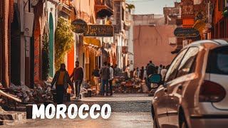 Hivernage Marrakechs richicest district with expensive hotels and restaurants  4K HDR Morocco [upl. by Trovillion671]