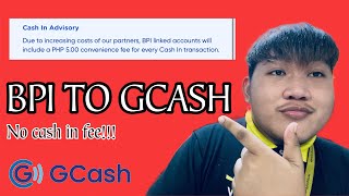 BPI TO GCASH  No Cash in FeeNo Transfer Fee QUICK TUTORIAL [upl. by Monie]