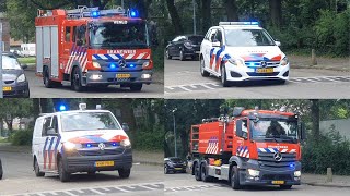 Brandweer en politie met spoed naar een P1 Brand Bijgebouw in Venlo [upl. by Ellehsar142]