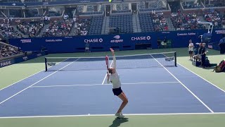 Elena RYBAKINA amp Daria KASATKINA US OPEN 2023 Tennis Practice 4K [upl. by Herriott]