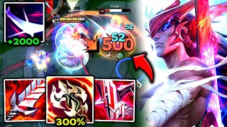 YONE TOP BUT I HAVE 300 LIFESTEAL ONE Q  FULL HEALTH  S14 YONE GAMEPLAY Season 14 Yone Guide [upl. by Ahsad]