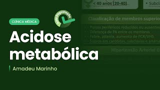 Acidose metabólica  Cortes de aula Clínica Médica [upl. by Dnomde588]