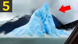 5 Icebergs Flipping Over  incredible [upl. by Lebasile]