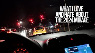 2024 Mitsubishi Mirage ES Rainy Night POV Drive 2500 Mile Review [upl. by Cirek939]