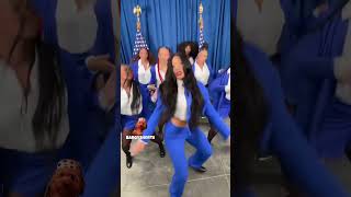 megan thee stallion and her dancers do the Mamushi Dance after performing at kamala harris rally ♥️ [upl. by Annawit540]