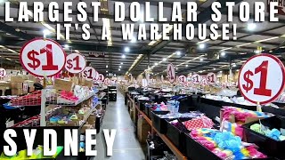 Whats Inside Largest Dollar Store in Sydney Its A Warehouse  1 Dollar World  Australia 2022 [upl. by Rust]