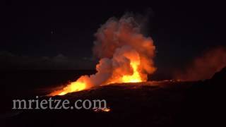 Hawaii lava seaentry [upl. by Yehtomit]