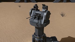 Space Engineers  Prototyping a Twin 30mm AA turret with mechanical lead indicator [upl. by Waldos]