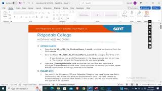 Access Module 5 SAM Project 1b  New Perspectives Access 2019  Ridgedale College [upl. by Annaxor]