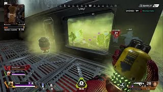 APEX LEGENDS  EPIC GAS ROOM SQUAD WIPEOUT BY CAUSTIC [upl. by Meerek]