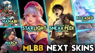 STARLIGHT FEBRAURY amp MARCH  AOT SKIN ANIMATION  HANABI EPIC SHOP SKIN  Mobile Legends whatsnext [upl. by Raskind]