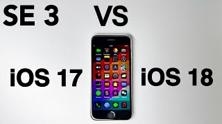 iOS 17 VS 18 iPhone SE 3 2022 [upl. by Soph]