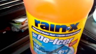 Rain X DeIcer vs Blue Extreme Washer Fluid Video Review [upl. by Amari]