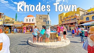 Rhodes Greece  medieval town walking tour in 4k detailed shots Rodos Greece 2023 [upl. by Zechariah96]