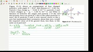 Resnick Halliday  problem 2122 Coulombs Law [upl. by Struve329]