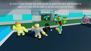 How to allow npcs to walk on your second floor in Retail Tycoon 2 [upl. by Grodin]