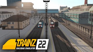 Движение поездов на вокзале РостовГлавный  Trainz 22 [upl. by Bravar]