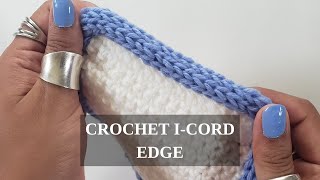 How to work a Crocheted ICord Edge [upl. by Albur]