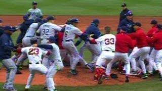 Coco Crisp and James Shields ignite brawl in Boston [upl. by Atinaujnas392]