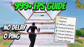 Fortnite FPS BOOST Guide Lowest delay ping and MAX FPS [upl. by Ainekahs]