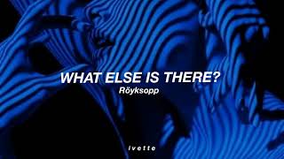 Röyksopp  What else is there SubEsp [upl. by Marron]