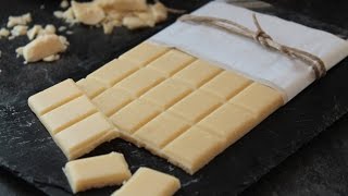 Cómo hacer chocolate blanco casero sin lactosa o vegano [upl. by Nylatsirk475]