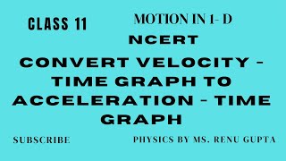 NCERT  Convert velocity  time graph to acceleration  time graph  1 physics  Motion in 1  D [upl. by Albertson]