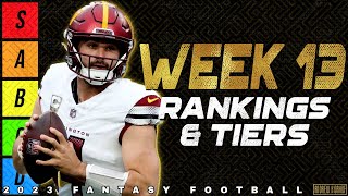 Top 16 QB amp TE Rankings  Week 13 Fantasy Football [upl. by Wendi300]