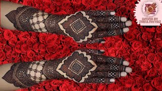 Mehndi designs full hand  bridal mehndi designs  mehndi designs back side  henna by Zobia Fayyaz [upl. by Pierro]