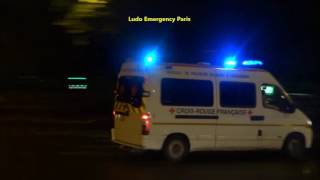 VPSP Croix rouge en urgence Paris French red cross responding Fire in north of Paris [upl. by Ephrayim]