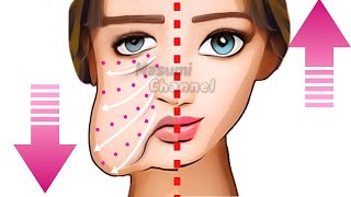 BEST FACE LIFTING EXERCISE for Jowl and Laugh Lines Smile Wrinkles Nasolabial Folds [upl. by Bickart251]