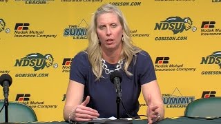 NDSU Womens Basketball Postgame Press Conference  December 28 2016 [upl. by Adihaj]